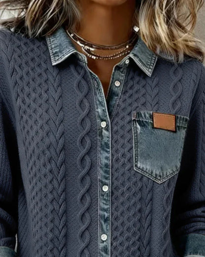Raquel-Blusa larga con vaquero