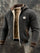 Chaqueta outdoor de hombre con estructura retro y estampado de cuadros cuadrados, cuello doble, cálida y con múltiples bolsillos