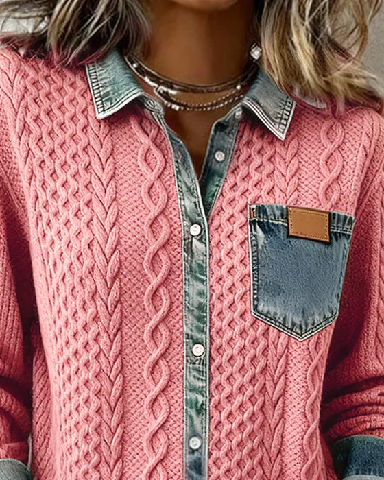 Raquel-Blusa larga con vaquero