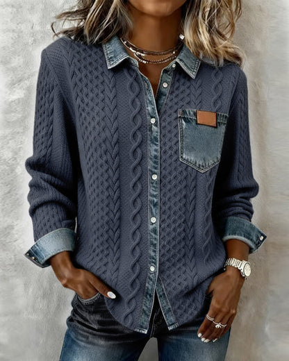 Raquel-Blusa larga con vaquero