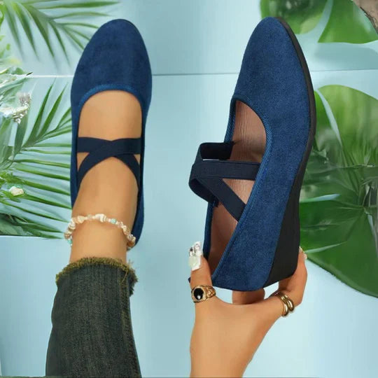 Bailarinas con tacón de cuña cerrado